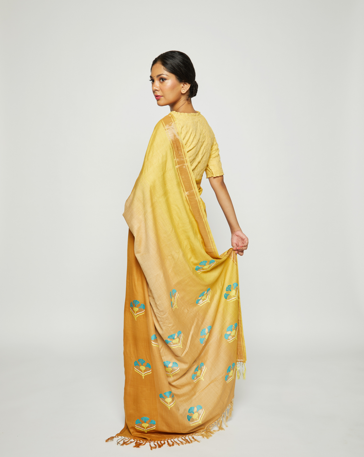 Pitah Handwoven Eri Silk Saree