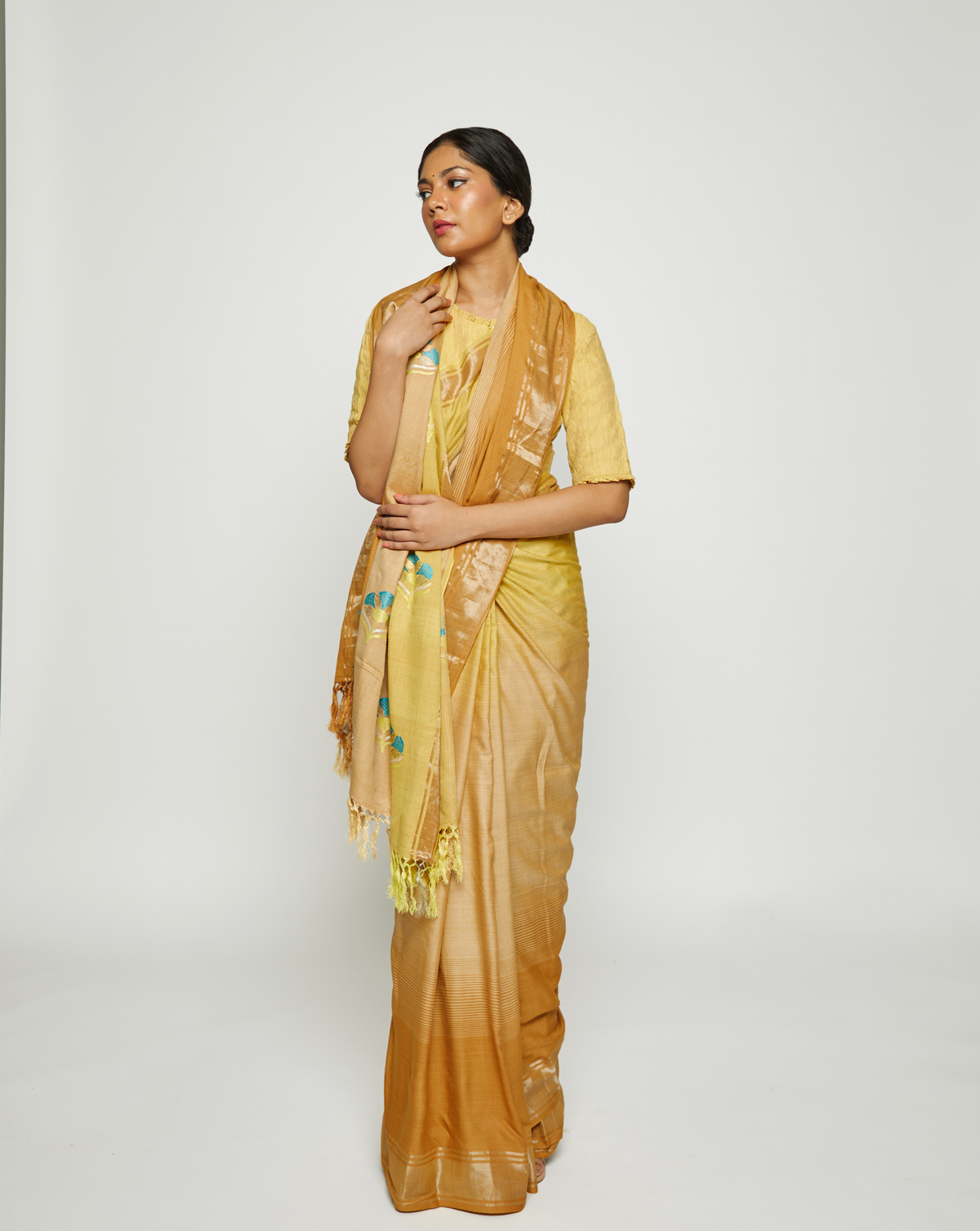 Pitah Handwoven Eri Silk Saree