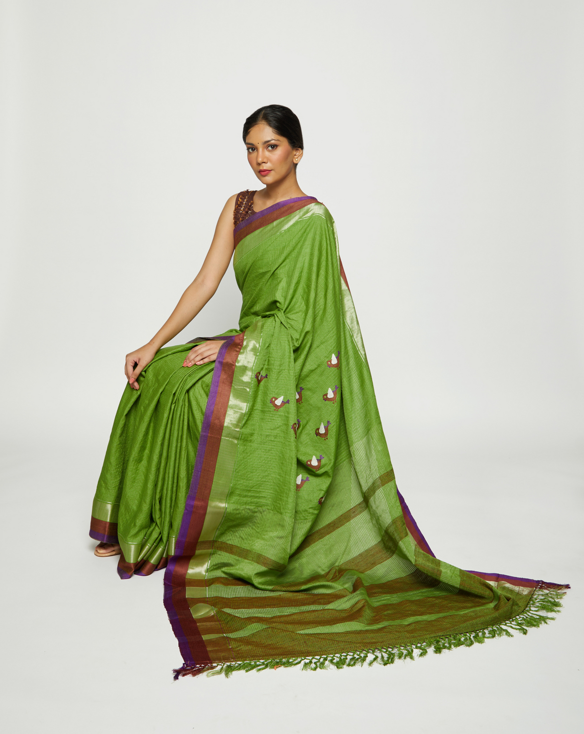 Haritah Handwoven Eri Silk Saree