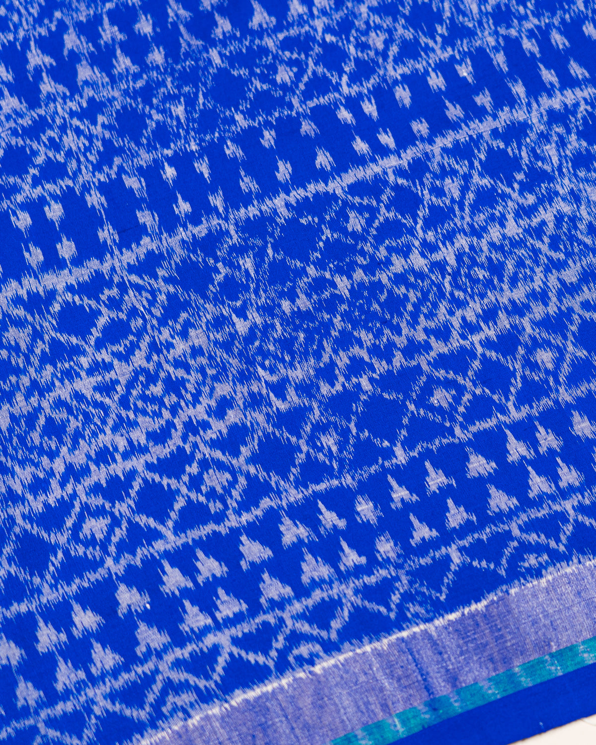 Vibrant blue Ikat