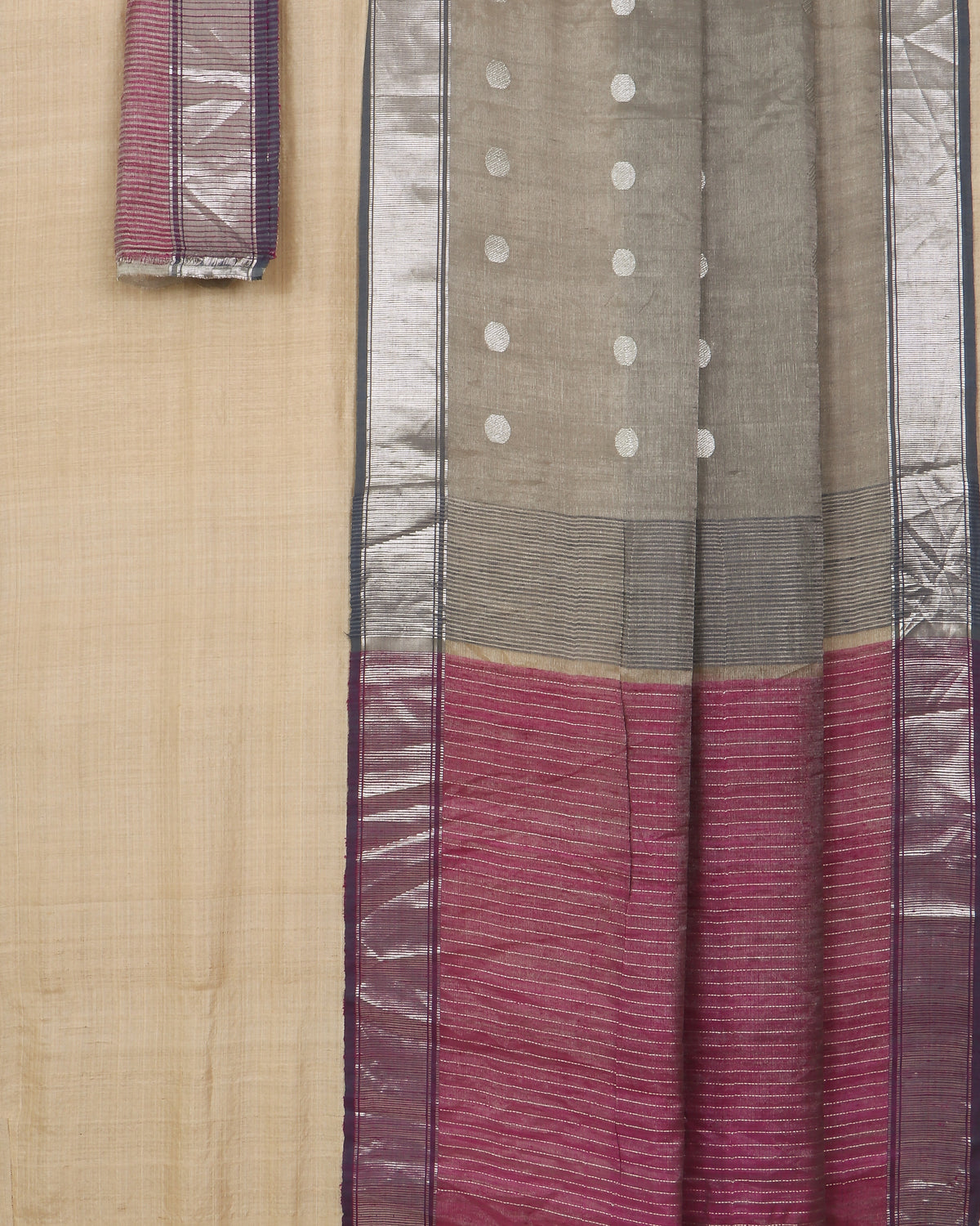 Bahaara Slate Eri Silk Saree