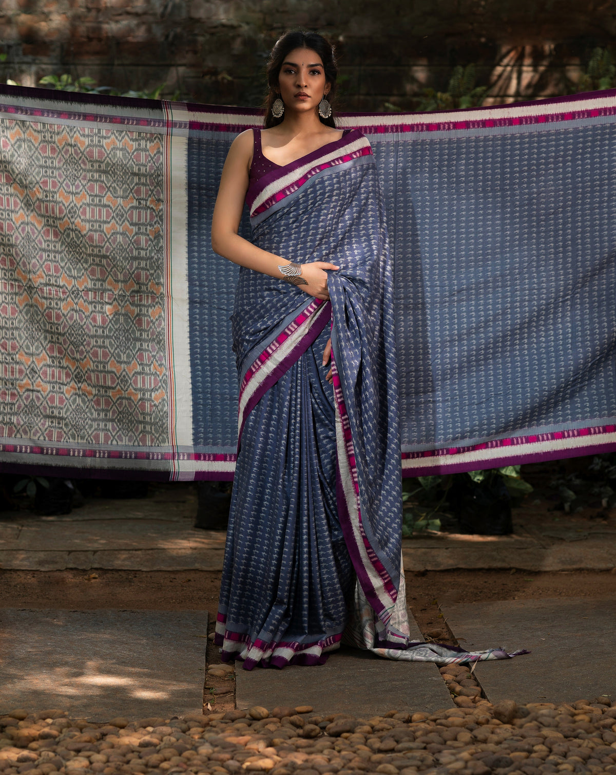 AMETHYST ERI IKAT SAREE