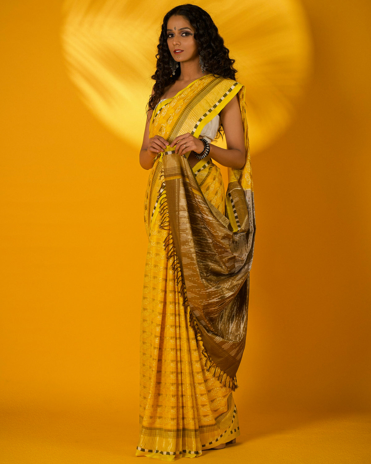 PRIYANSHI Ikat Eri Silk Saree