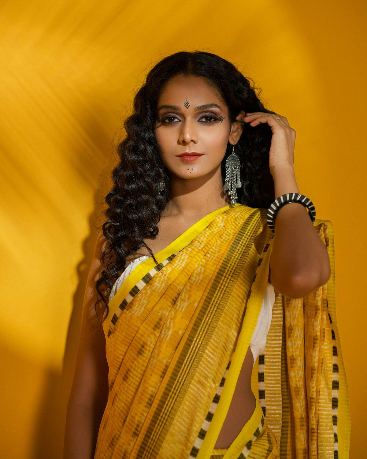 PRIYANSHI Ikat Eri Silk Saree